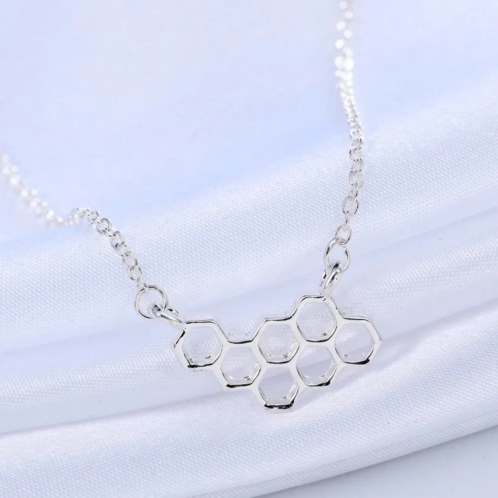 Beetress Honeycomb Beehive Necklace
