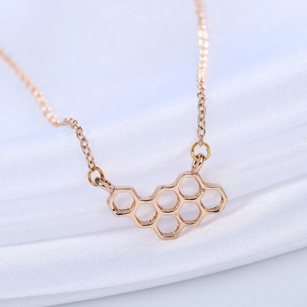 Beetress Honeycomb Beehive Necklace