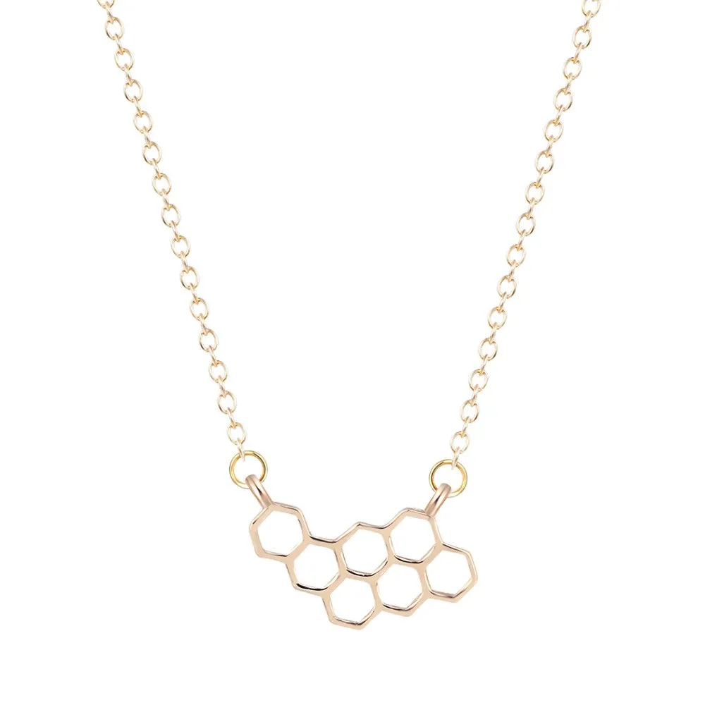 Beetress Honeycomb Beehive Necklace