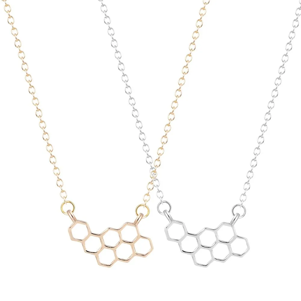 Beetress Honeycomb Beehive Necklace