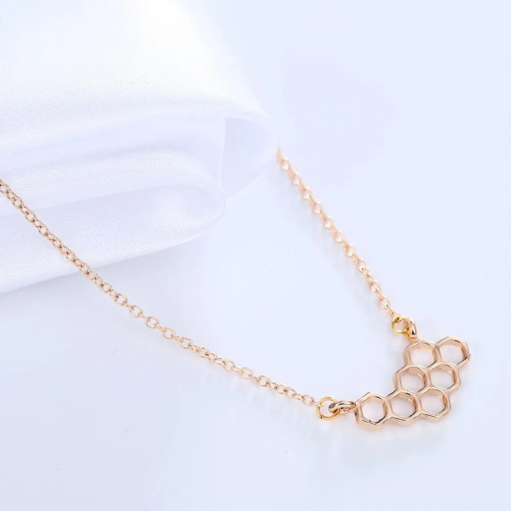 Beetress Honeycomb Beehive Necklace