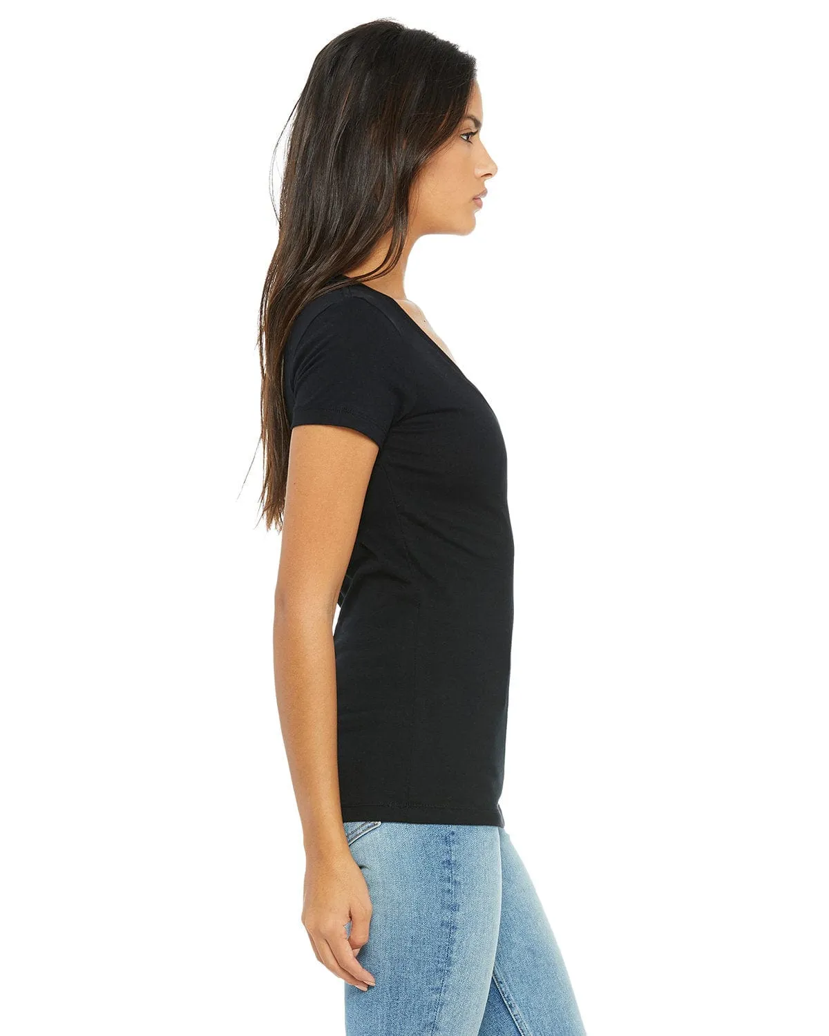 Bella Canvas Ladies Deep V-Neck T-Shirt