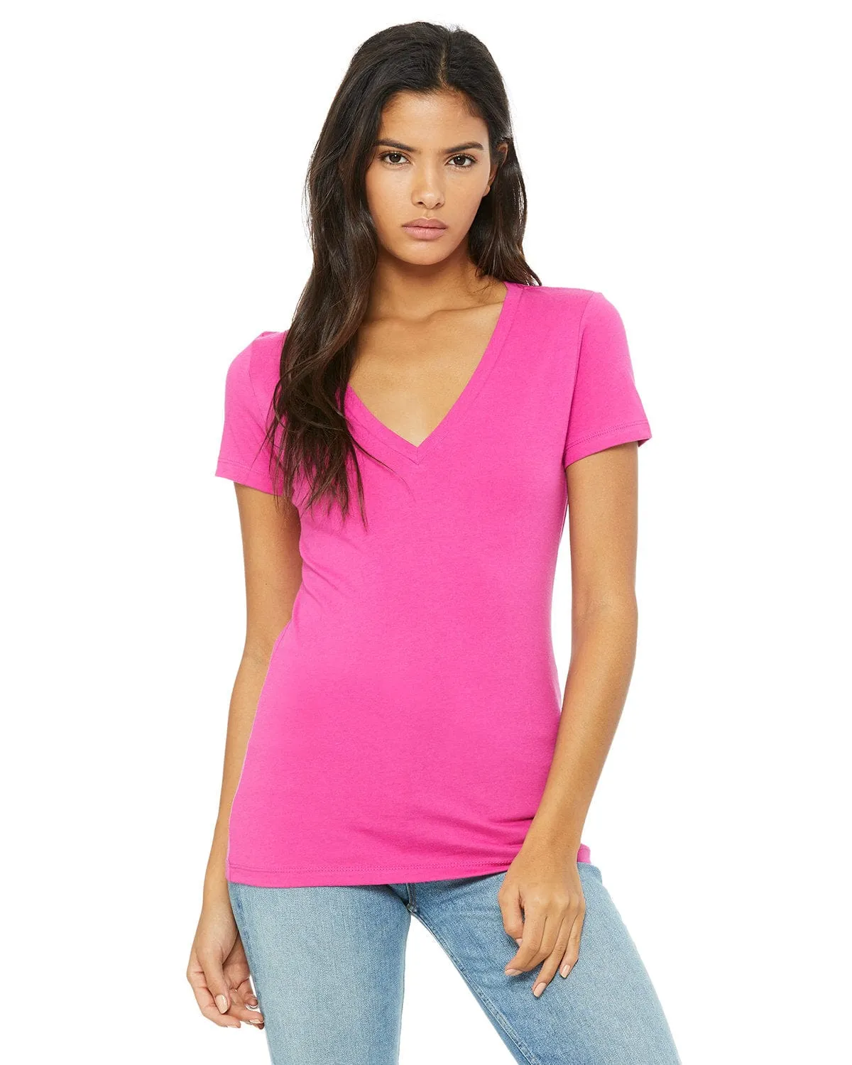 Bella Canvas Ladies Deep V-Neck T-Shirt