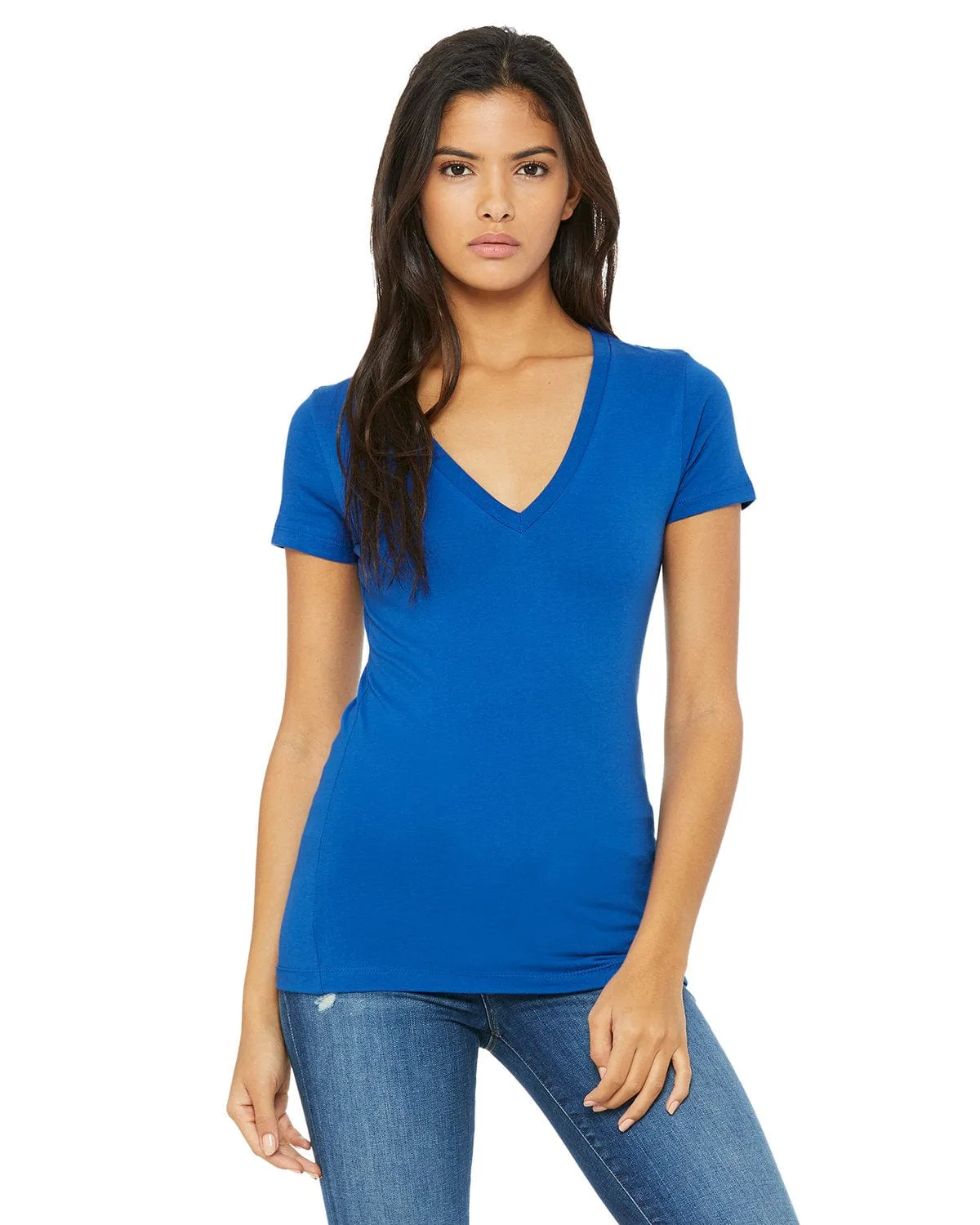 Bella Canvas Ladies Deep V-Neck T-Shirt