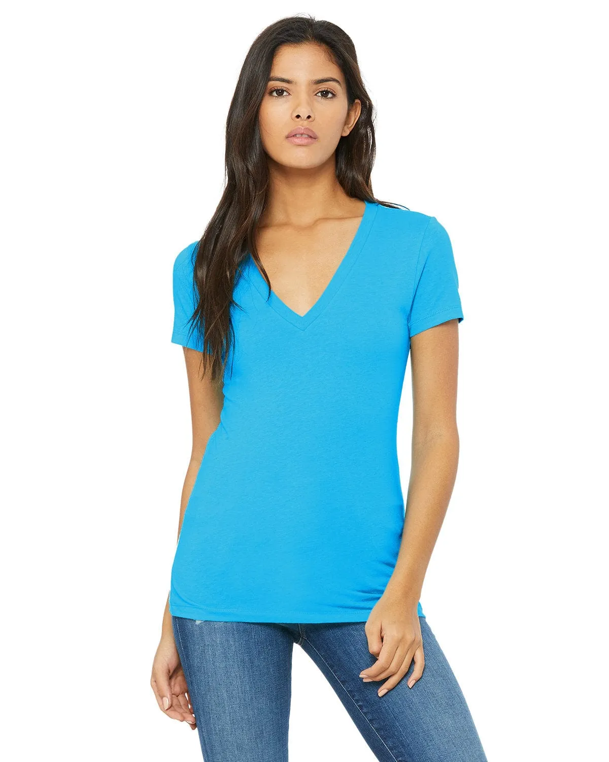 Bella Canvas Ladies Deep V-Neck T-Shirt