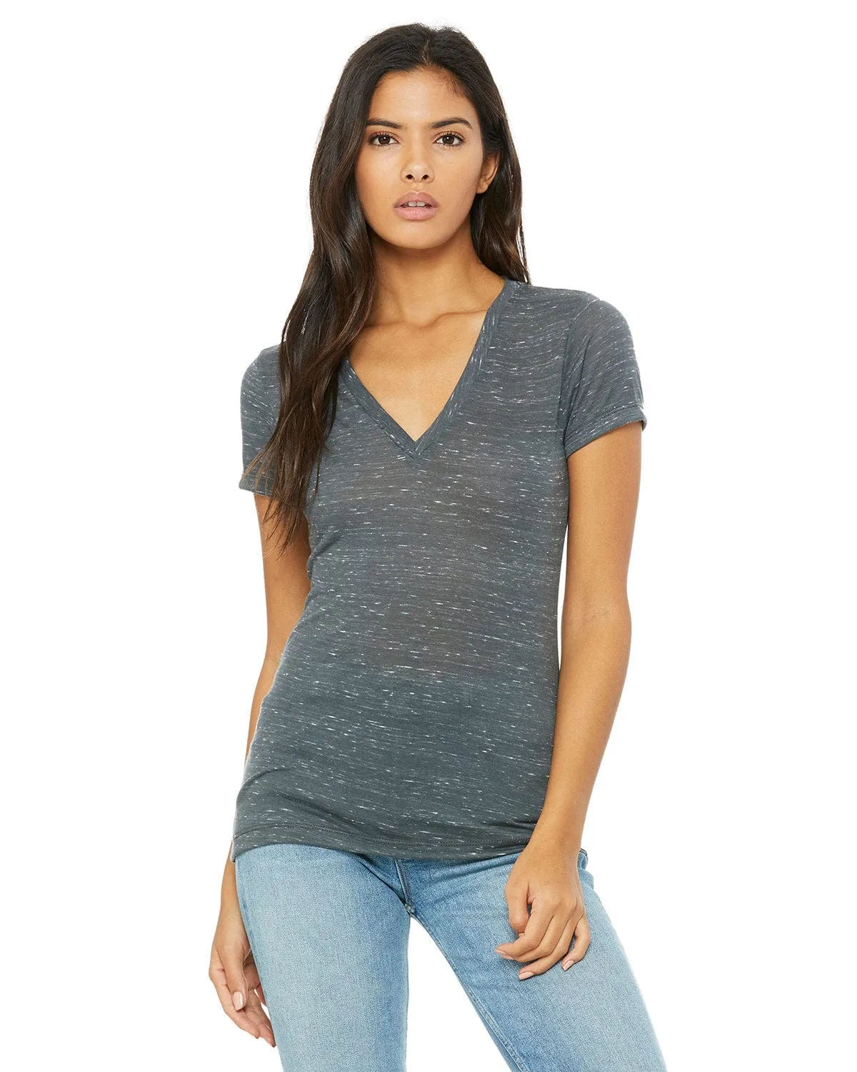Bella Canvas Ladies Deep V-Neck T-Shirt