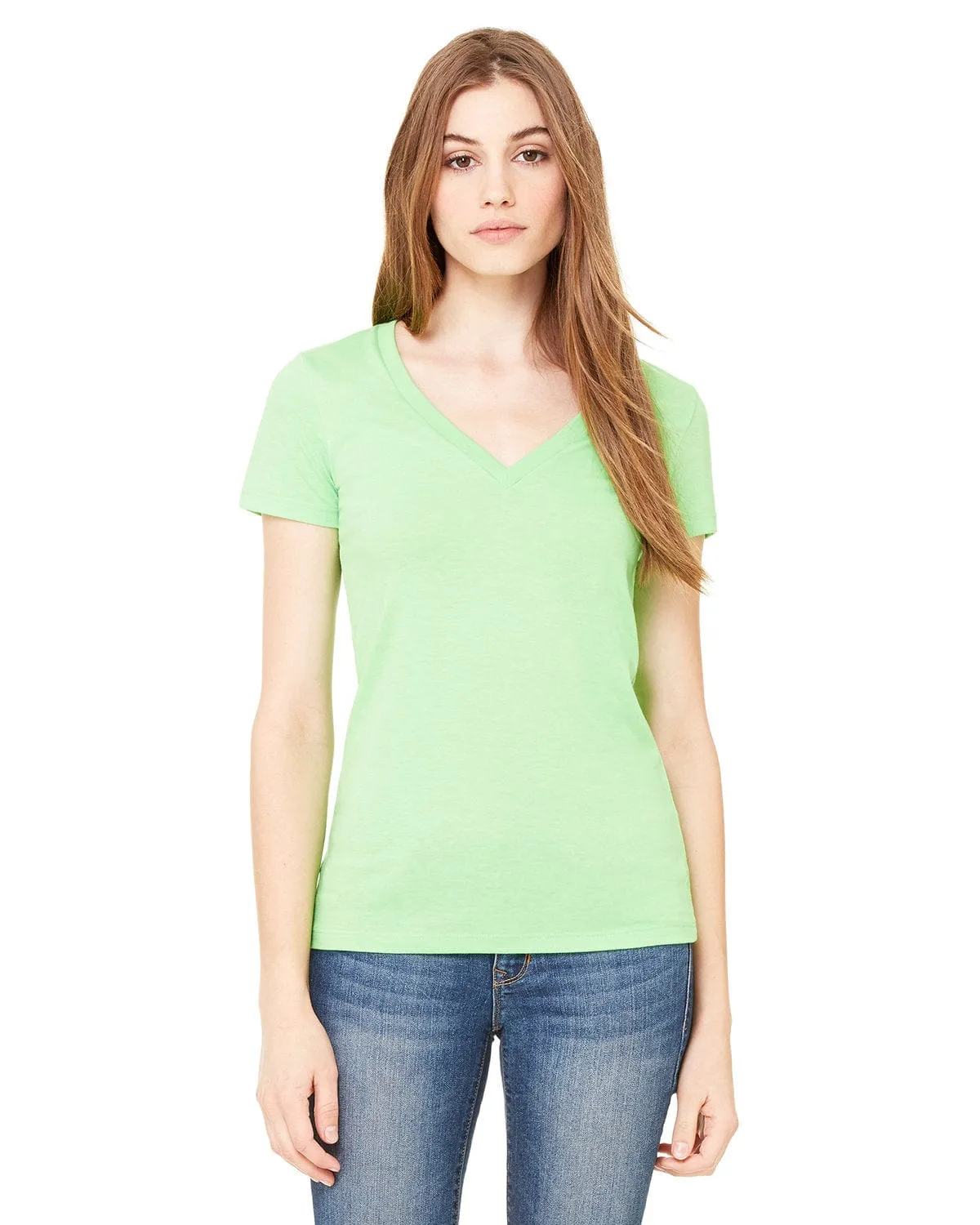 Bella Canvas Ladies Deep V-Neck T-Shirt