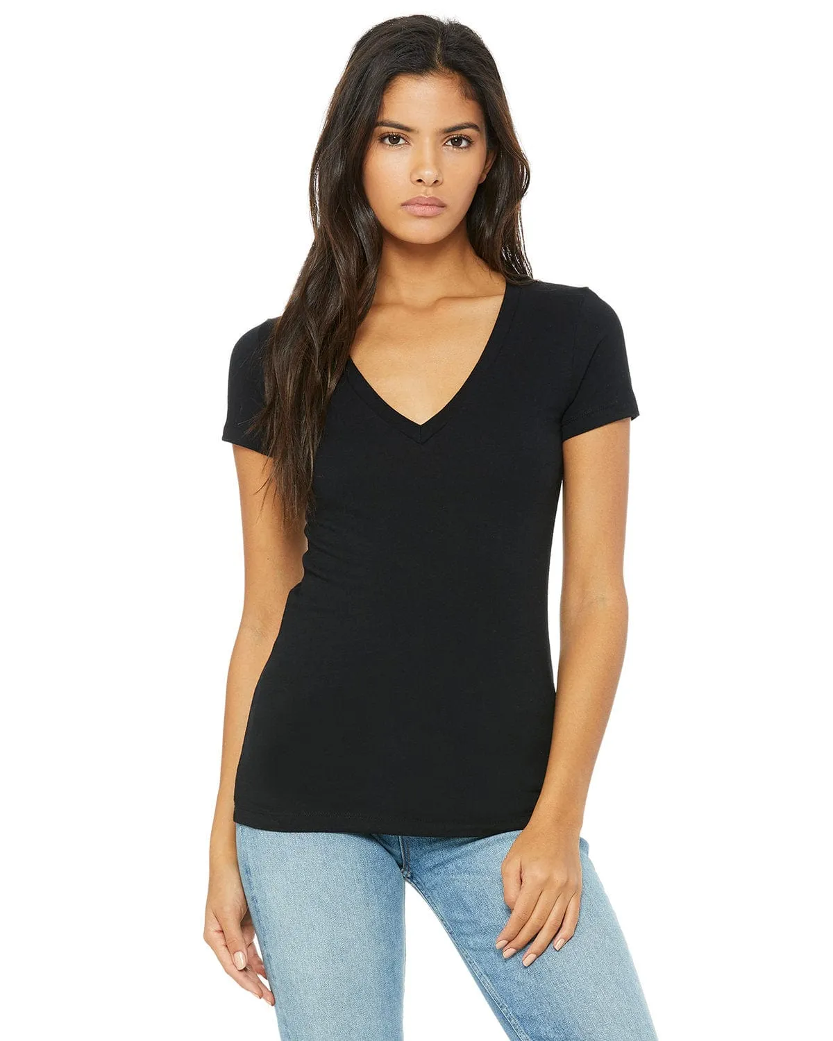 Bella Canvas Ladies Deep V-Neck T-Shirt