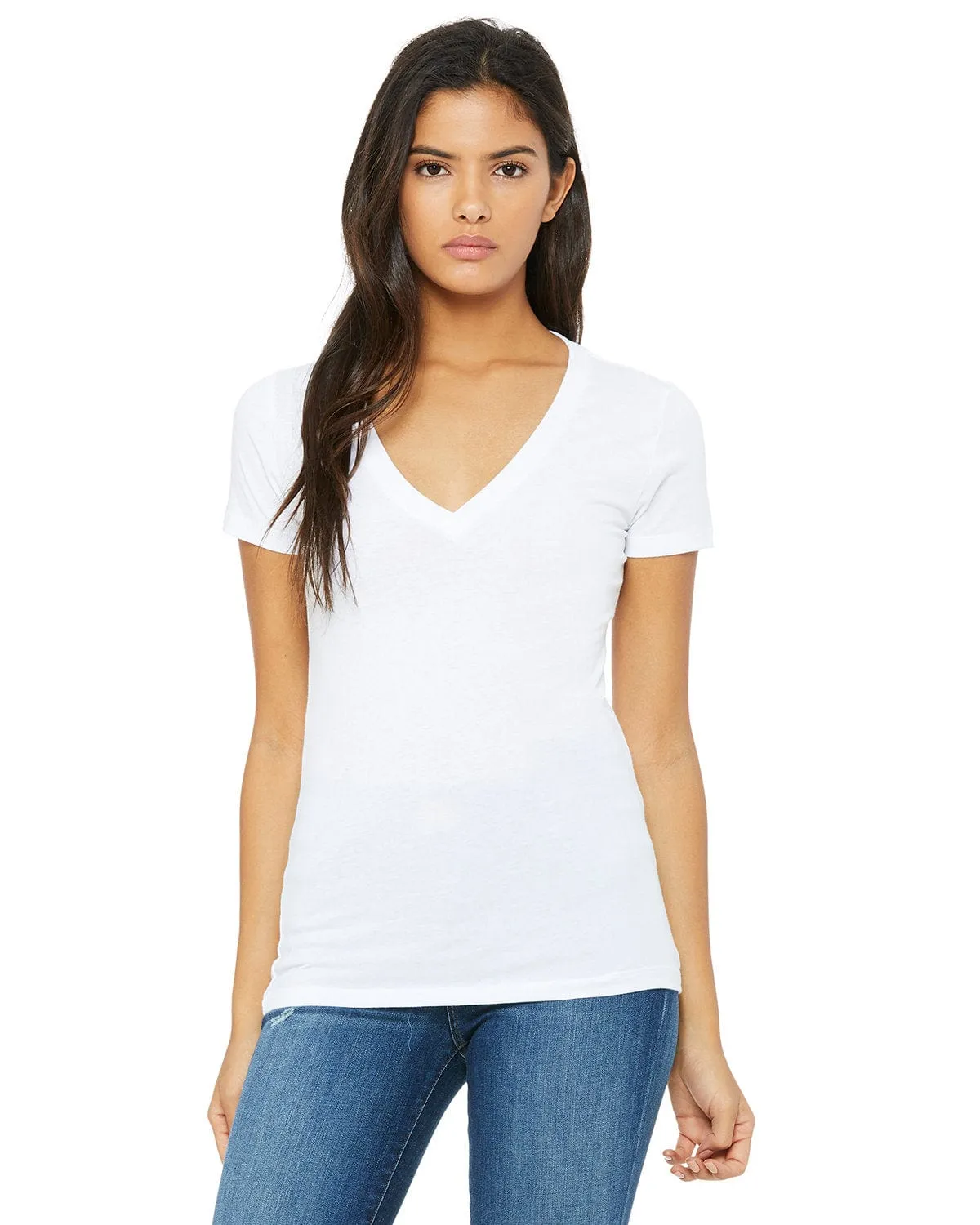Bella Canvas Ladies Deep V-Neck T-Shirt