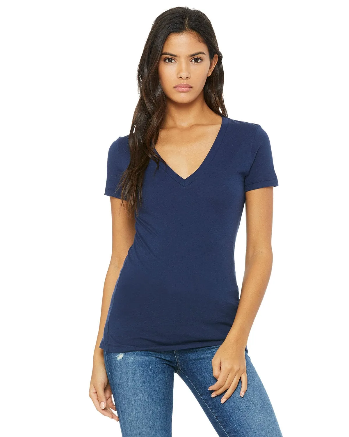 Bella Canvas Ladies Deep V-Neck T-Shirt