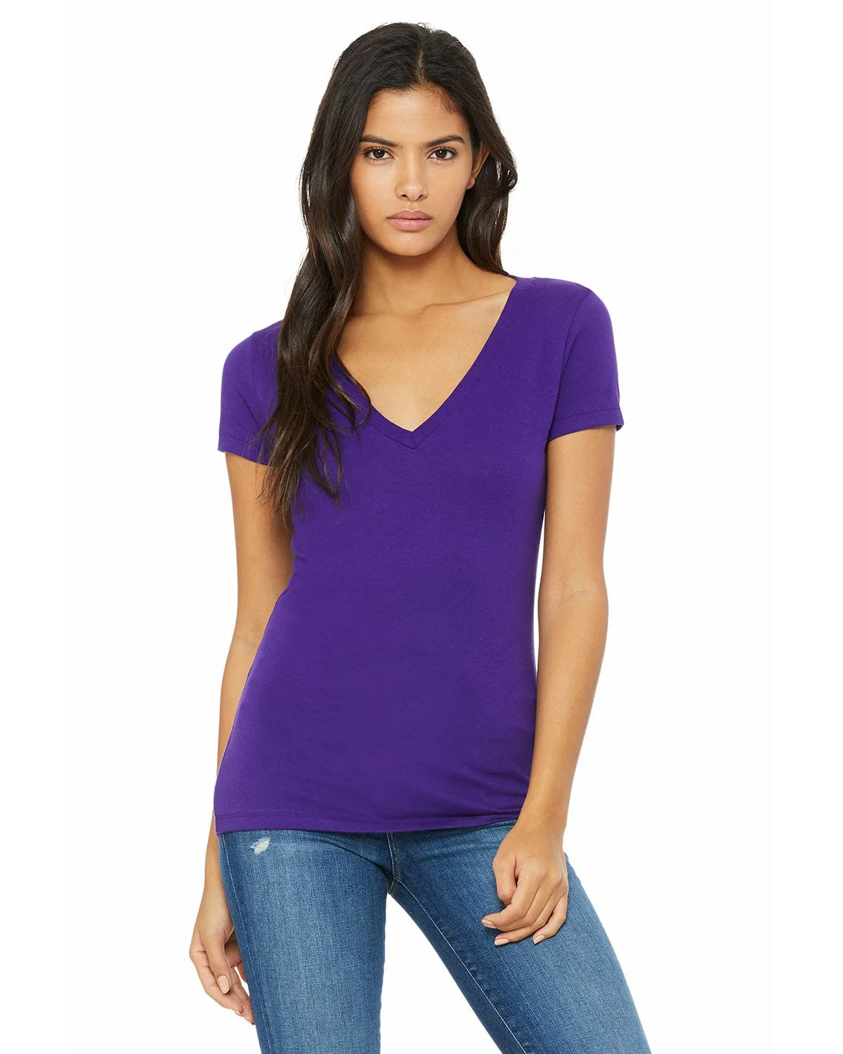 Bella Canvas Ladies Deep V-Neck T-Shirt