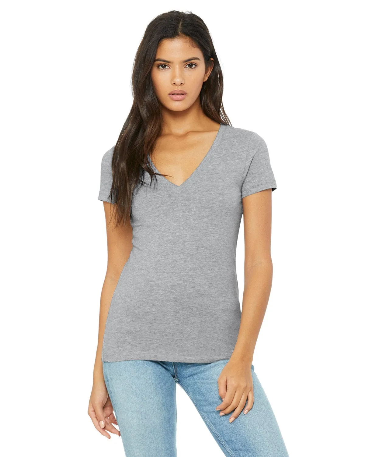Bella Canvas Ladies Deep V-Neck T-Shirt