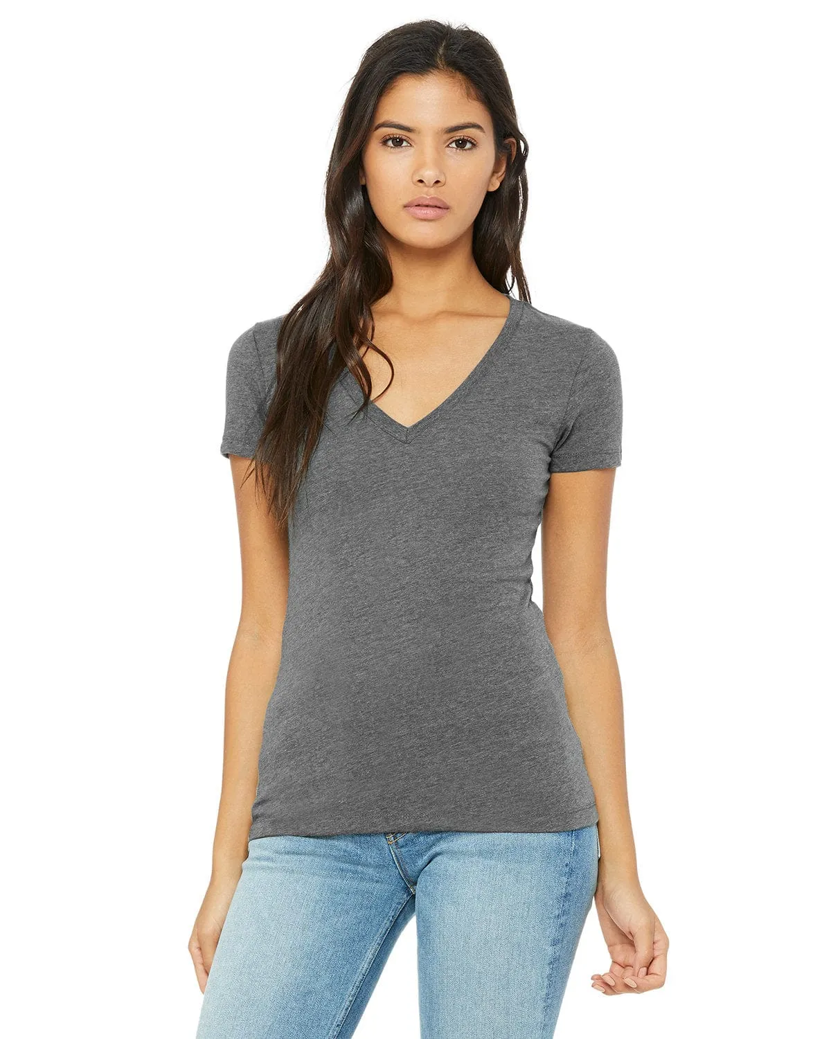 Bella Canvas Ladies Deep V-Neck T-Shirt