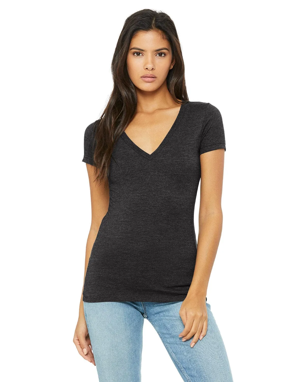Bella Canvas Ladies Deep V-Neck T-Shirt