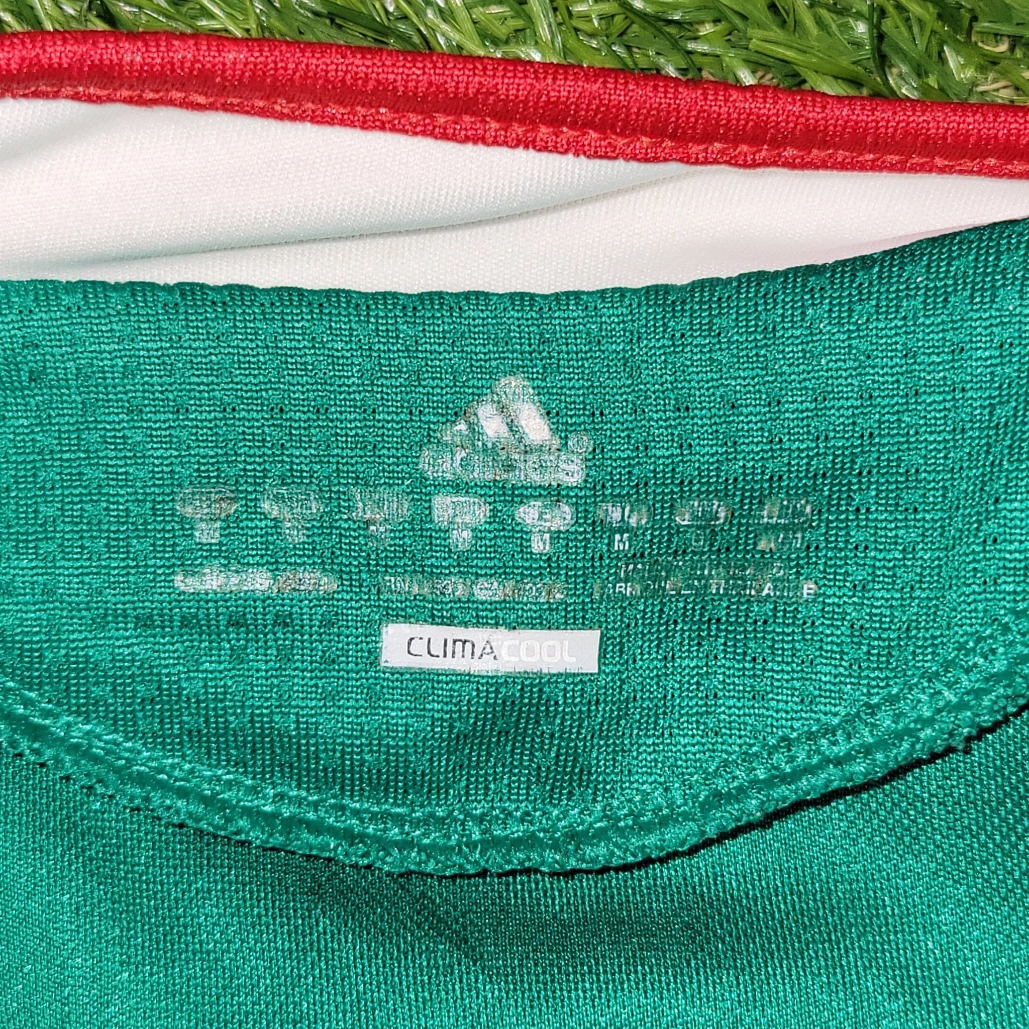 Blanco Mexico 2010 WORLD CUP Home Long Sleeve Soccer Jersey Shirt M SKU# P41409
