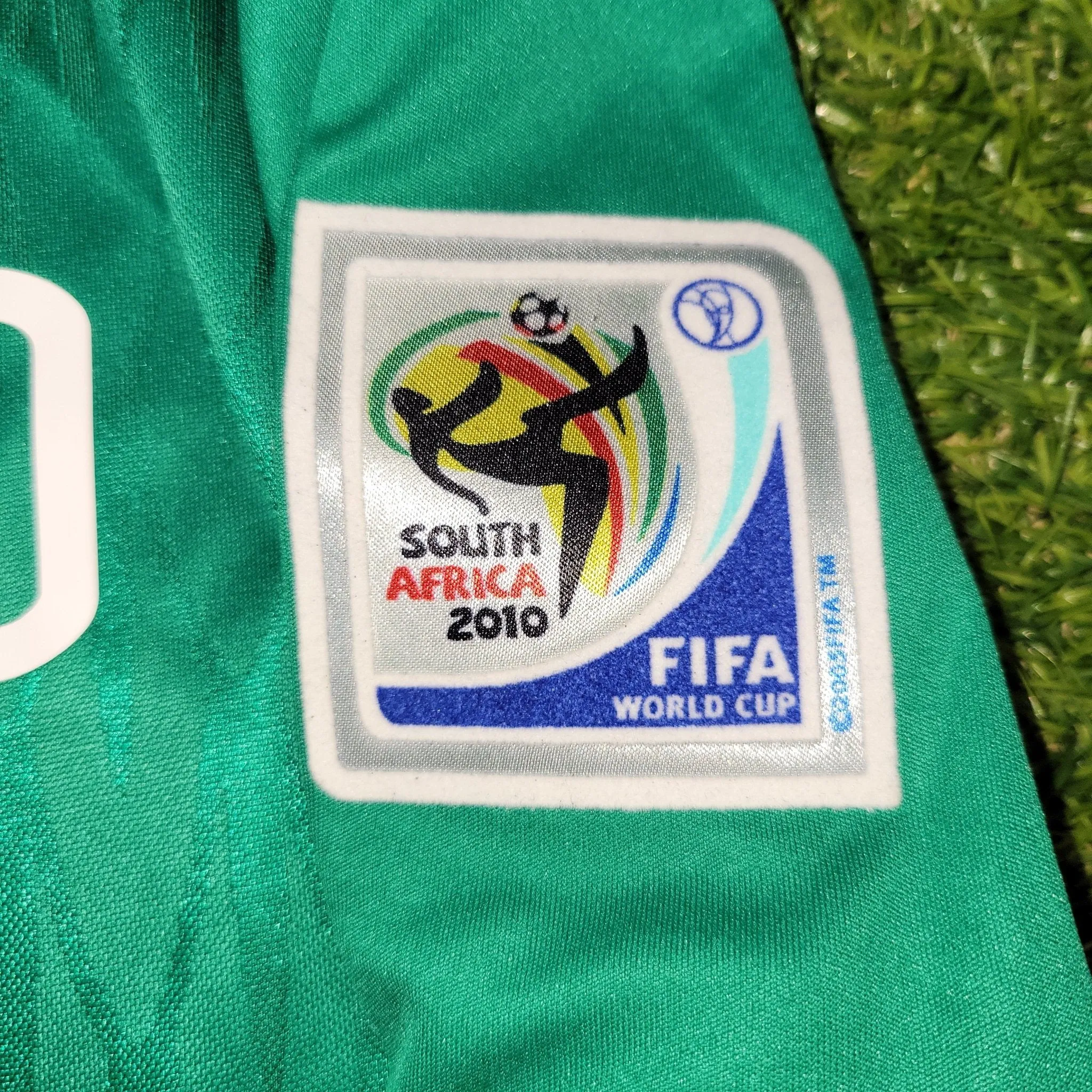 Blanco Mexico 2010 WORLD CUP Home Long Sleeve Soccer Jersey Shirt M SKU# P41409
