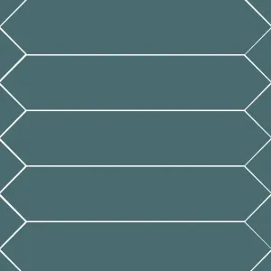Block Arrow Verde Matte Wall Tile - Wall Mount - 2 x 10" Ceramic/Green - Piece : 0.13 SqFt = $ 6.48 / Box: 5.92 Sqft = $ 39.00 - Pieces Per Box: 44 Units