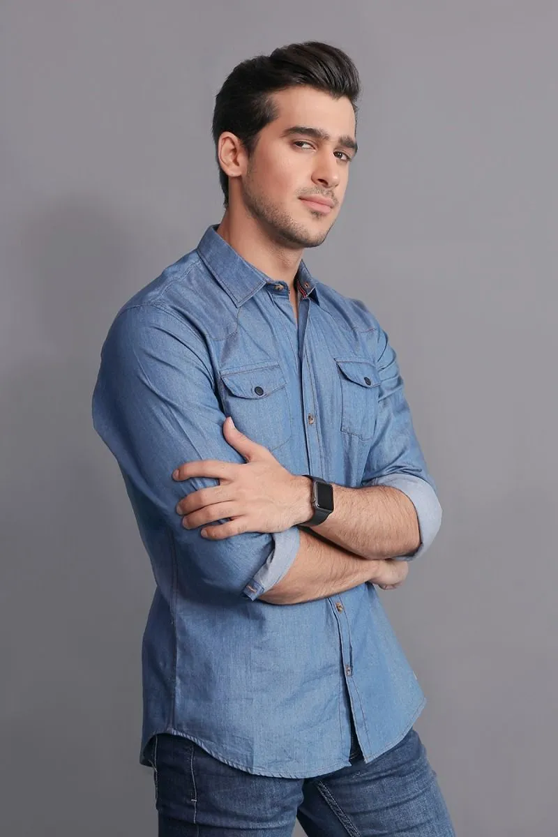 BLUE DENIM SHIRT
