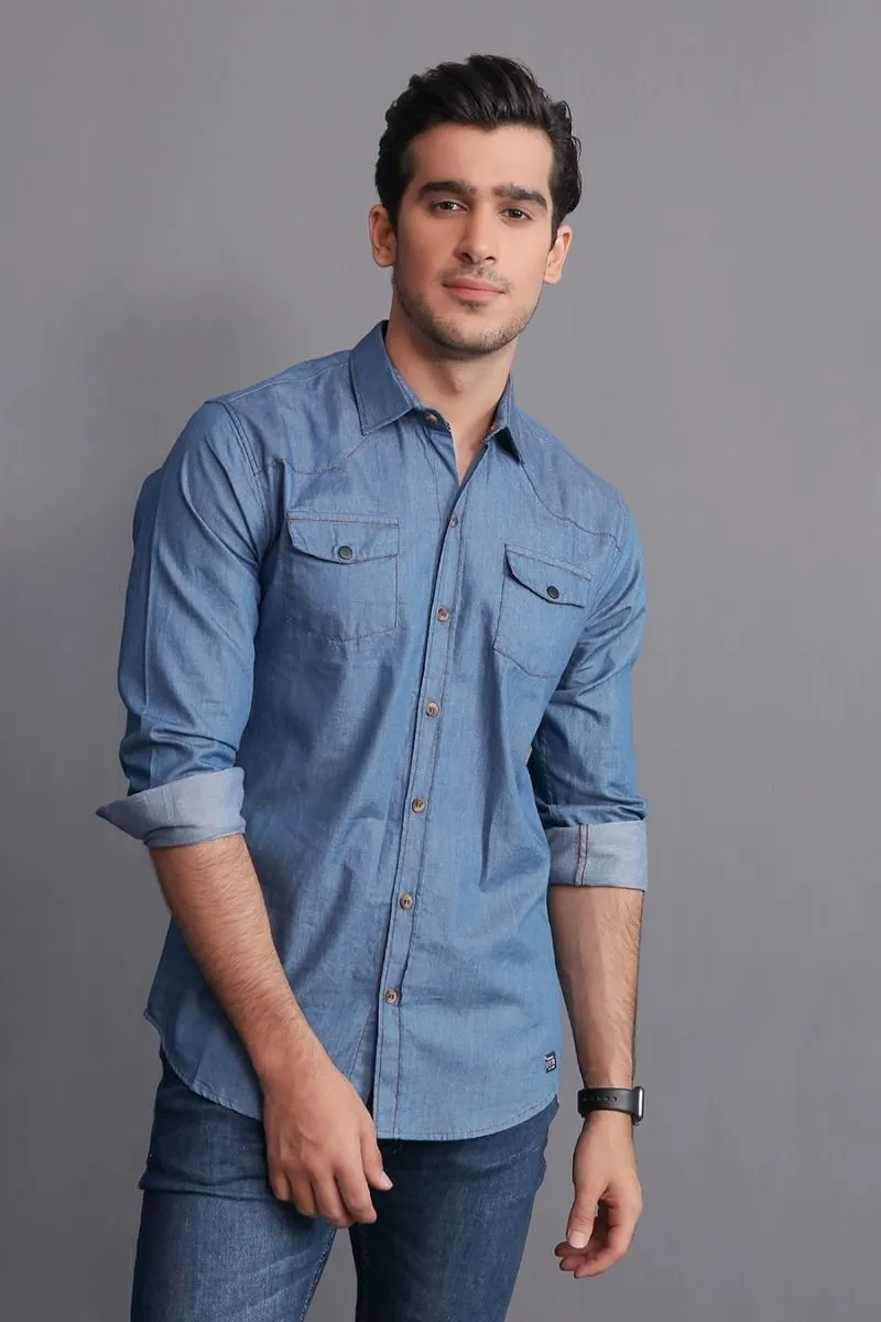 BLUE DENIM SHIRT