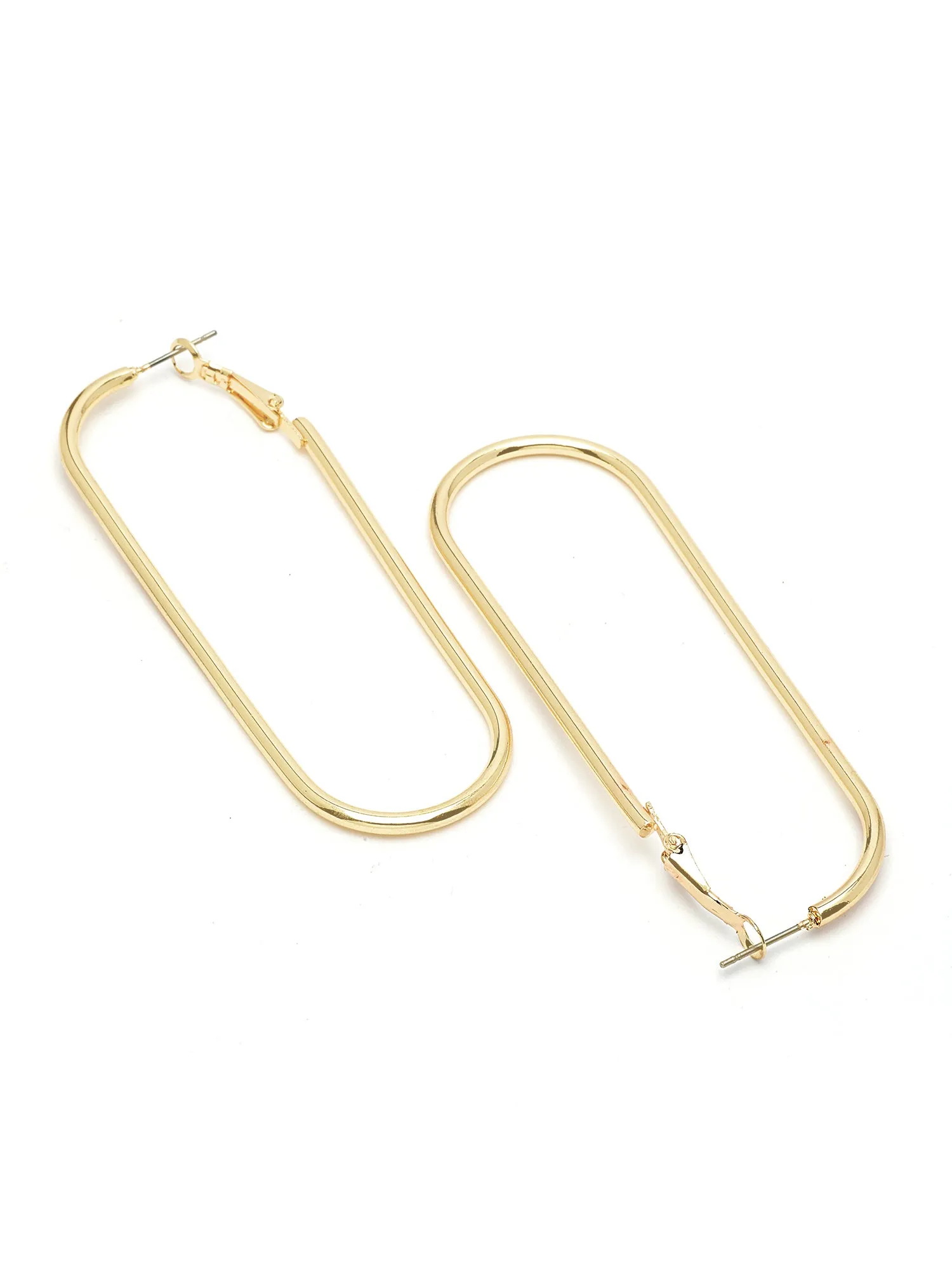 Bohey by KARATCART Gold-Plated Contemporary Hoop Earrings for Women