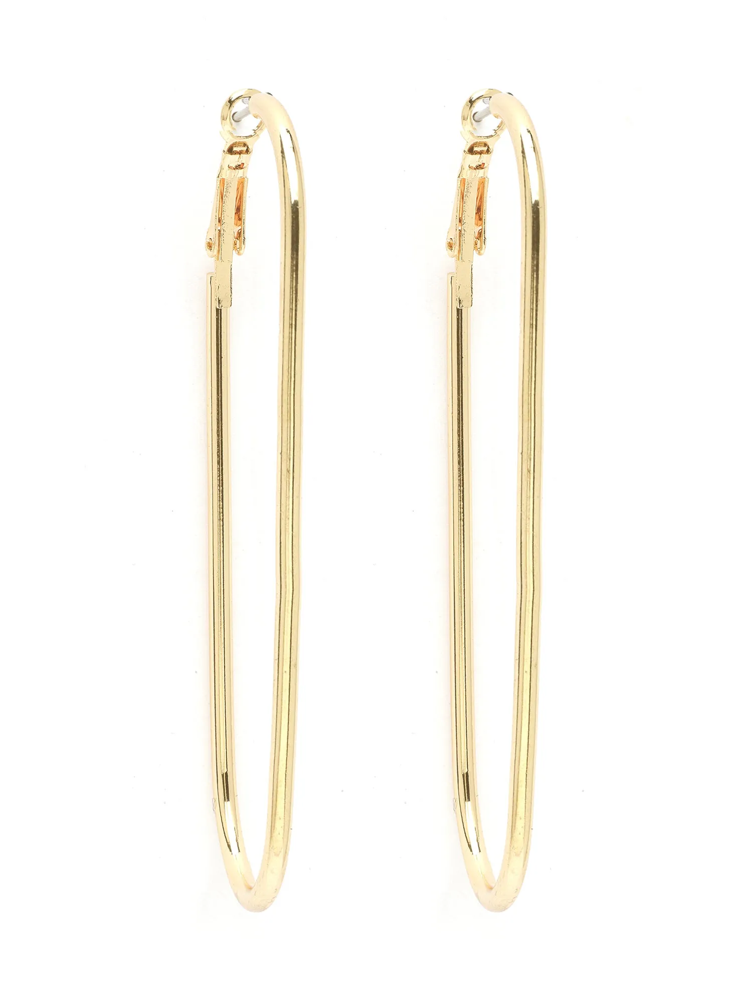 Bohey by KARATCART Gold-Plated Contemporary Hoop Earrings for Women