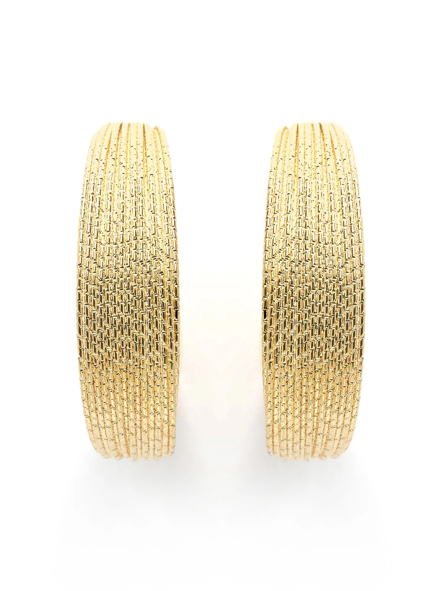 Bohey by KARATCART Gold Plated Contemporary Multi Hoop Earrings for Women