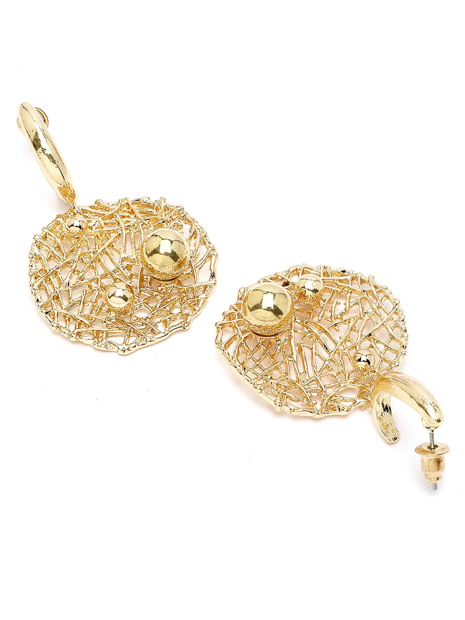 Bohey by KARATCART Gold Plated Drop Earrings for Women