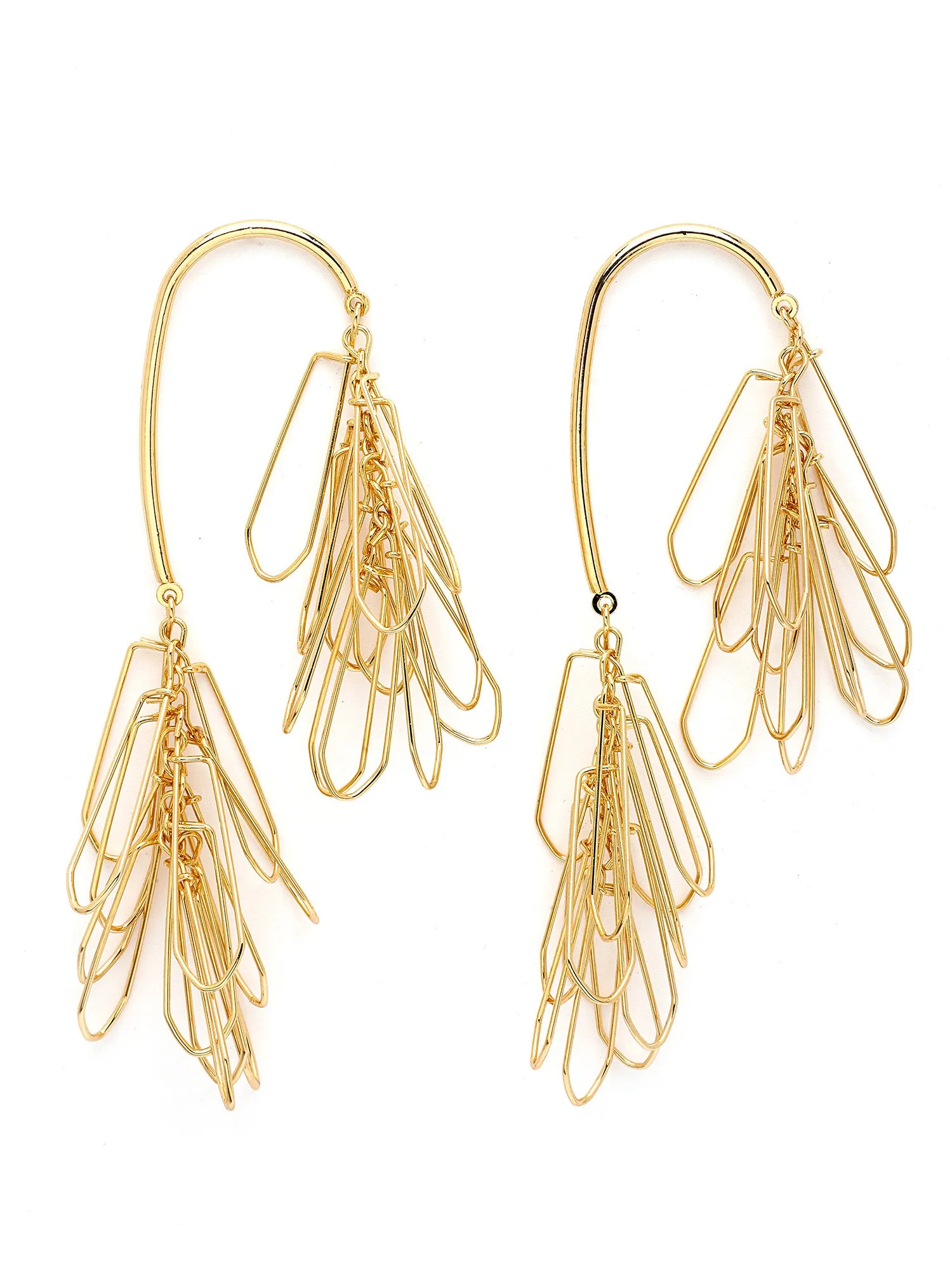 Bohey by KARATCART Gold Plated Floral Drop Earrings for Women