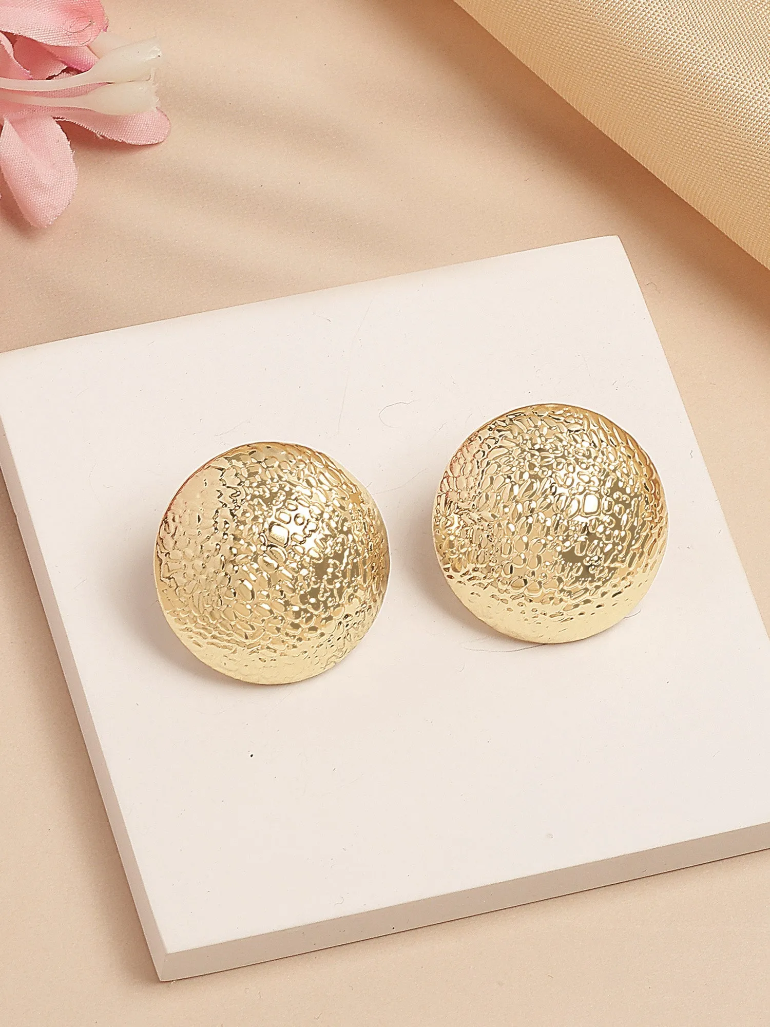 Bohey by KARATCART Gold Plated Stud Earrings for Women