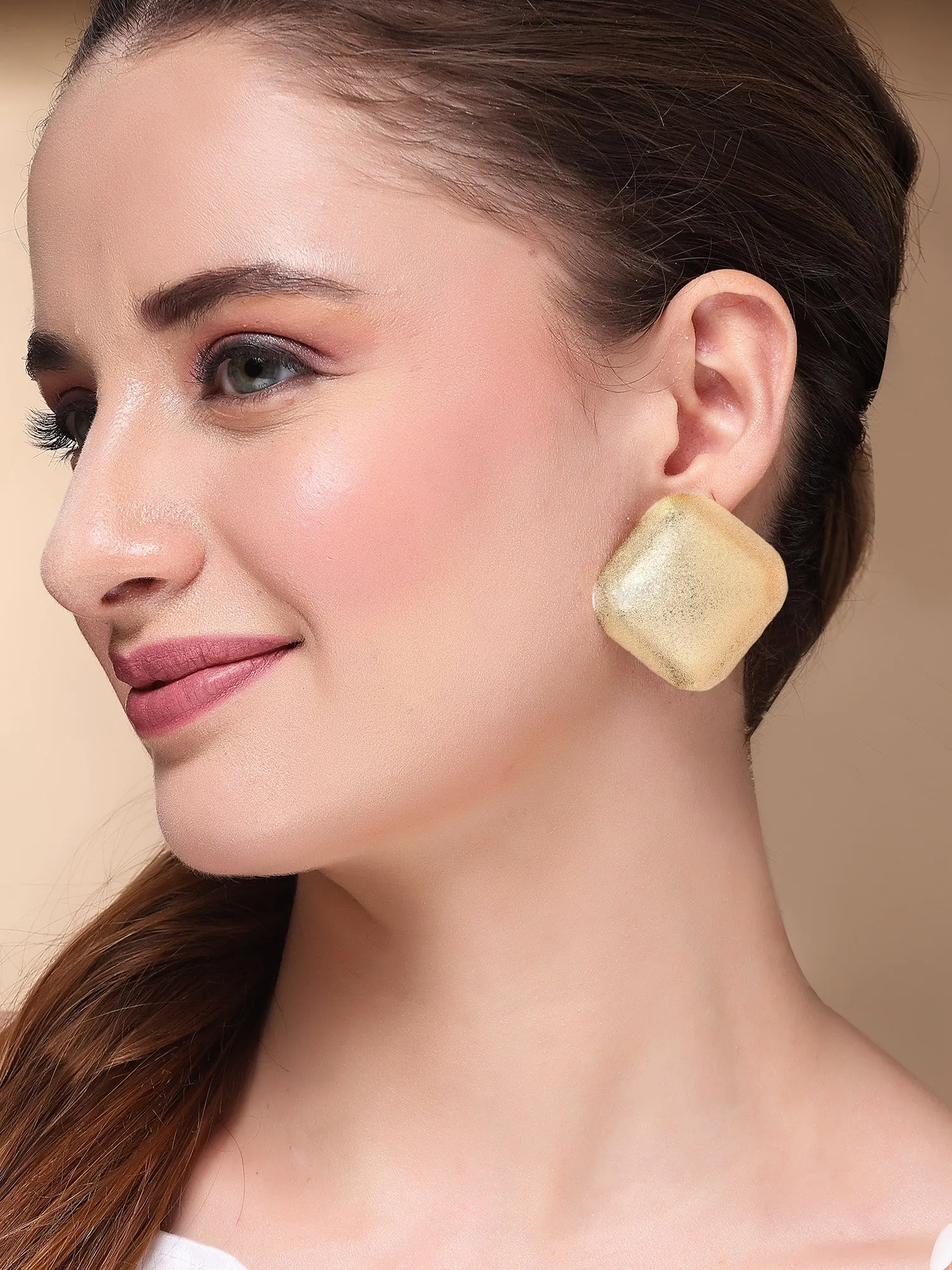 Bohey by KARATCART Gold Plated Stud Earrings for Women
