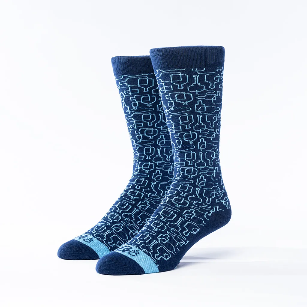 Bourbon Days© Socks | 3-pack | Navy   Light Blue