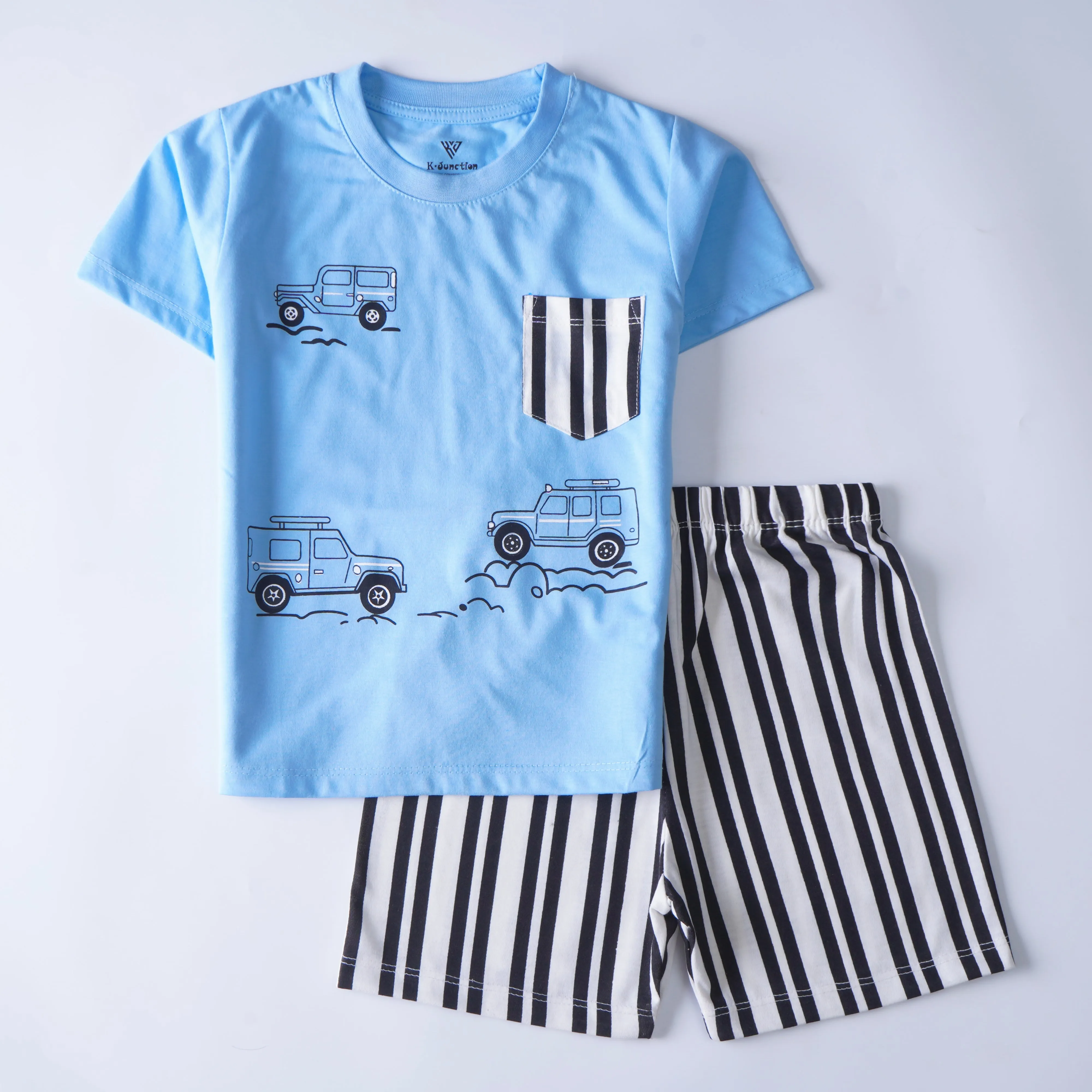 Boys Half Sleeves 2 Piece Suit