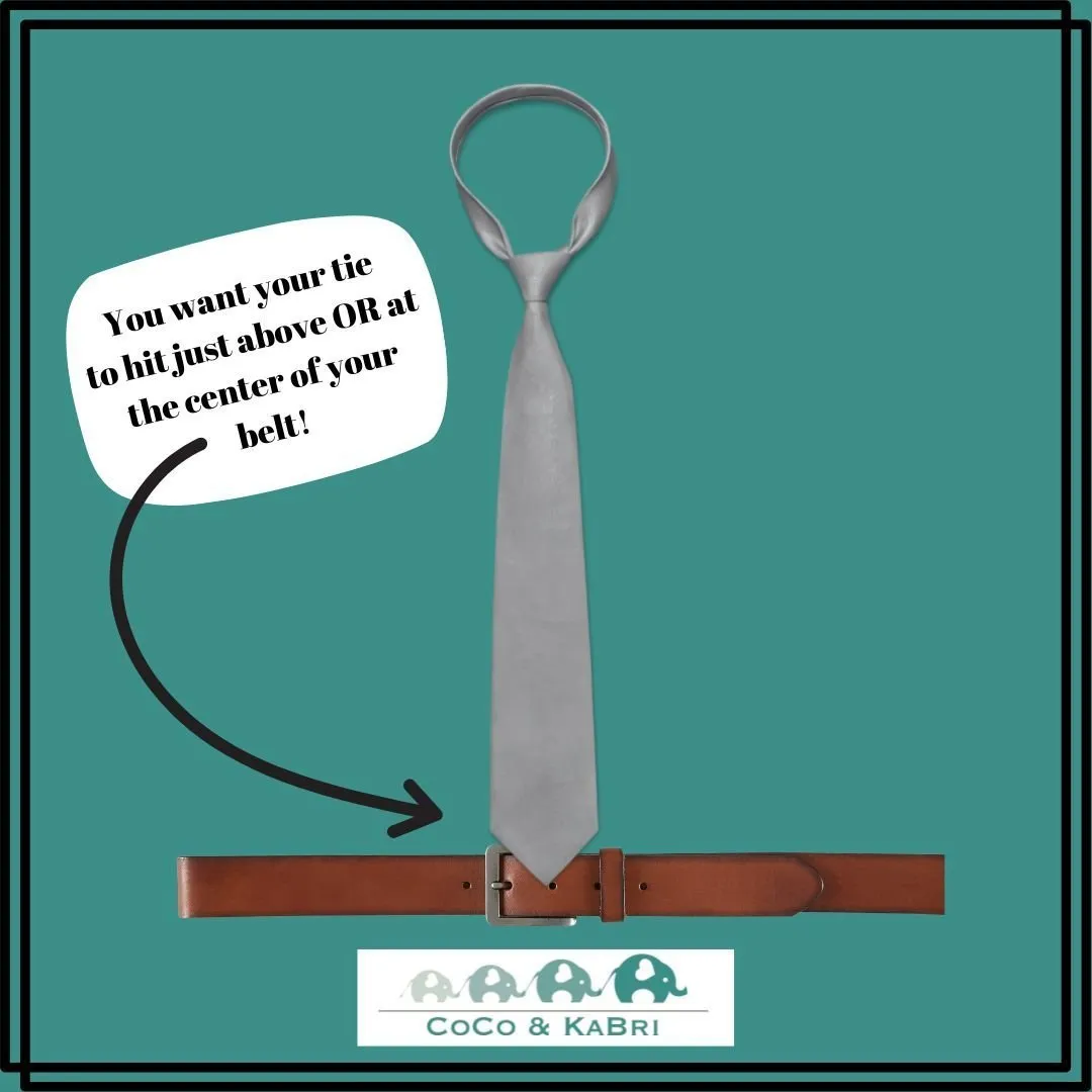 Boys Zipper Tie - Brown/Blue 14"