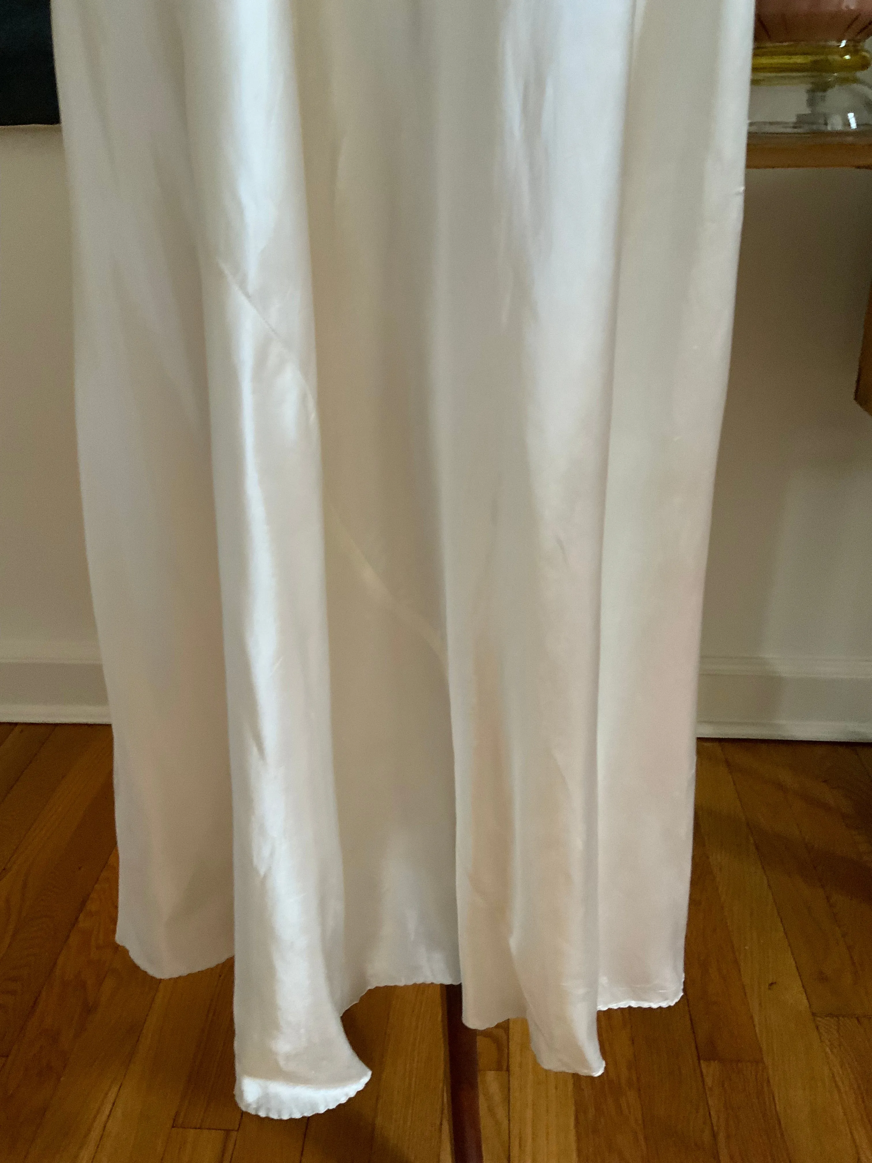Bridal Nightgown White Satin - 40s - 40I