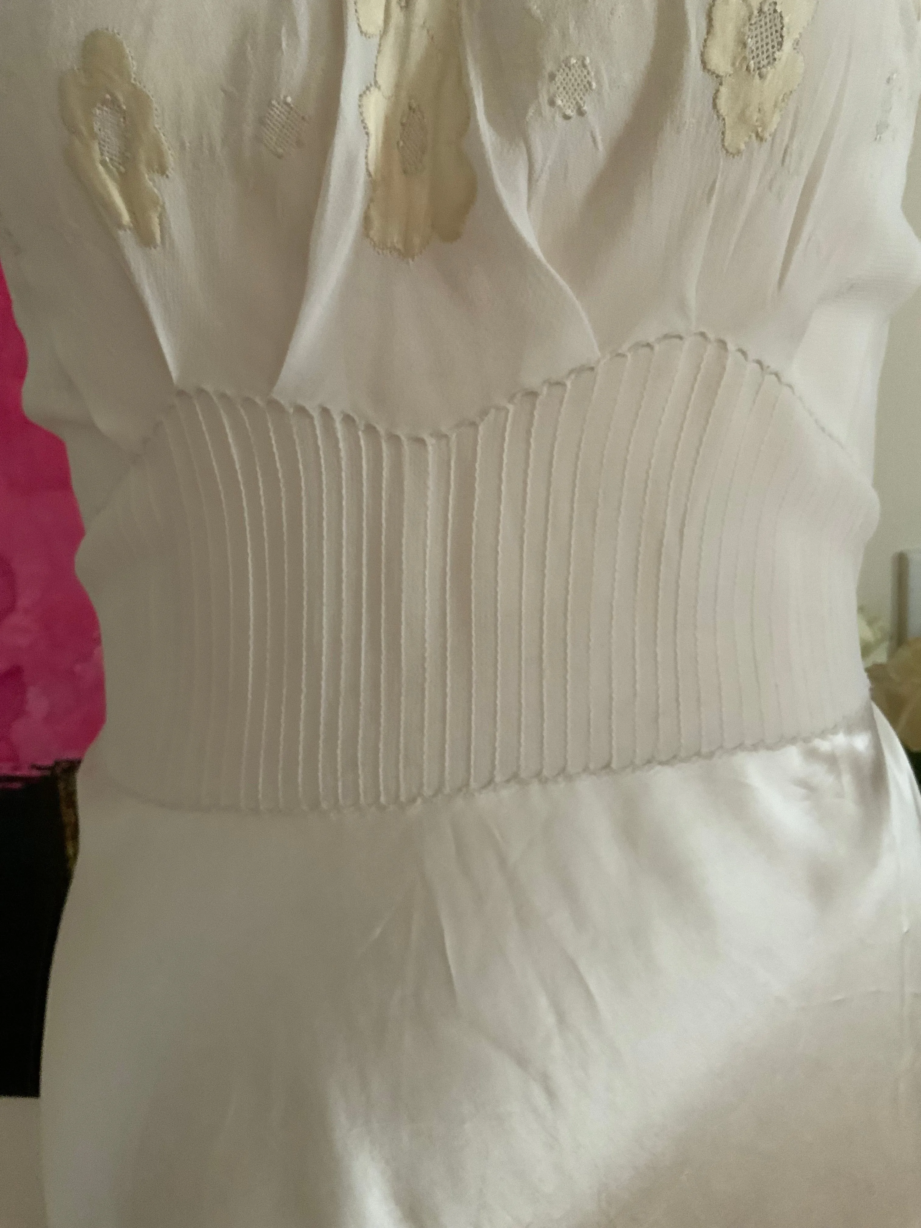 Bridal Nightgown White Satin - 40s - 40I