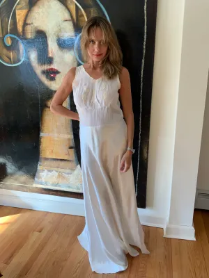 Bridal Nightgown White Satin - 40s - 40I