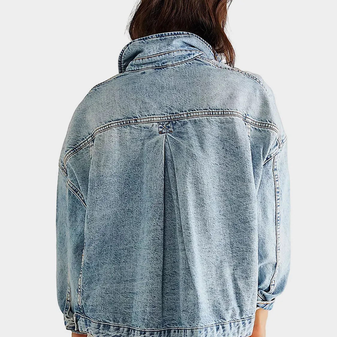 Button Up Long Sleeve Denim Jacket