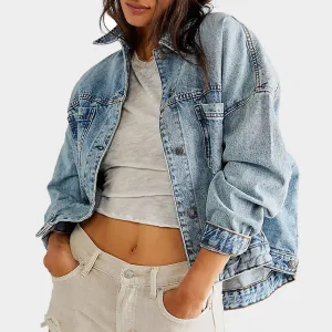 Button Up Long Sleeve Denim Jacket