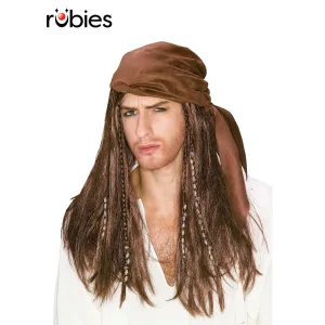 Caribbean Pirate Adult Wig Brown