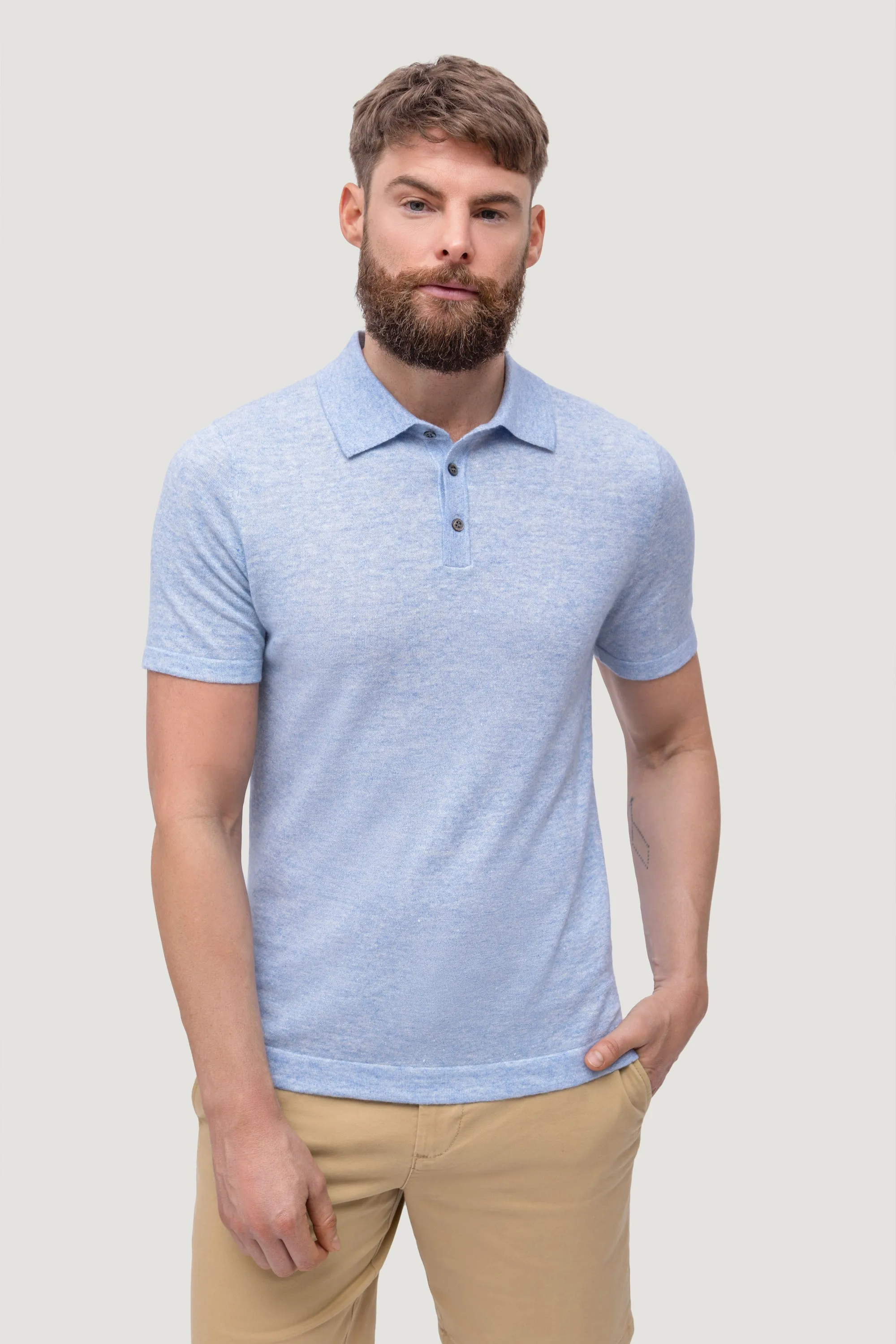 Cashmere & Linen Polo Shirt