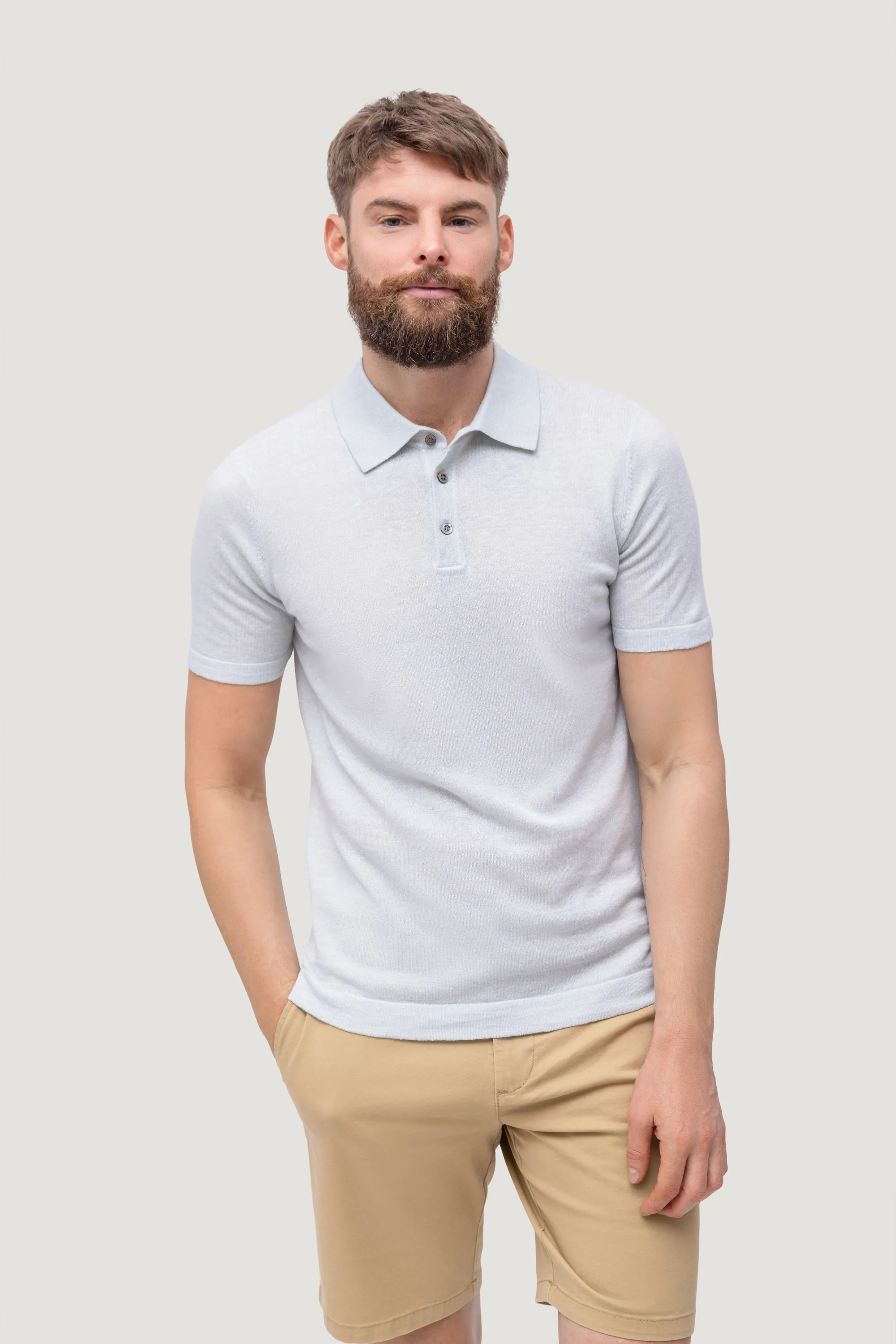 Cashmere & Linen Polo Shirt