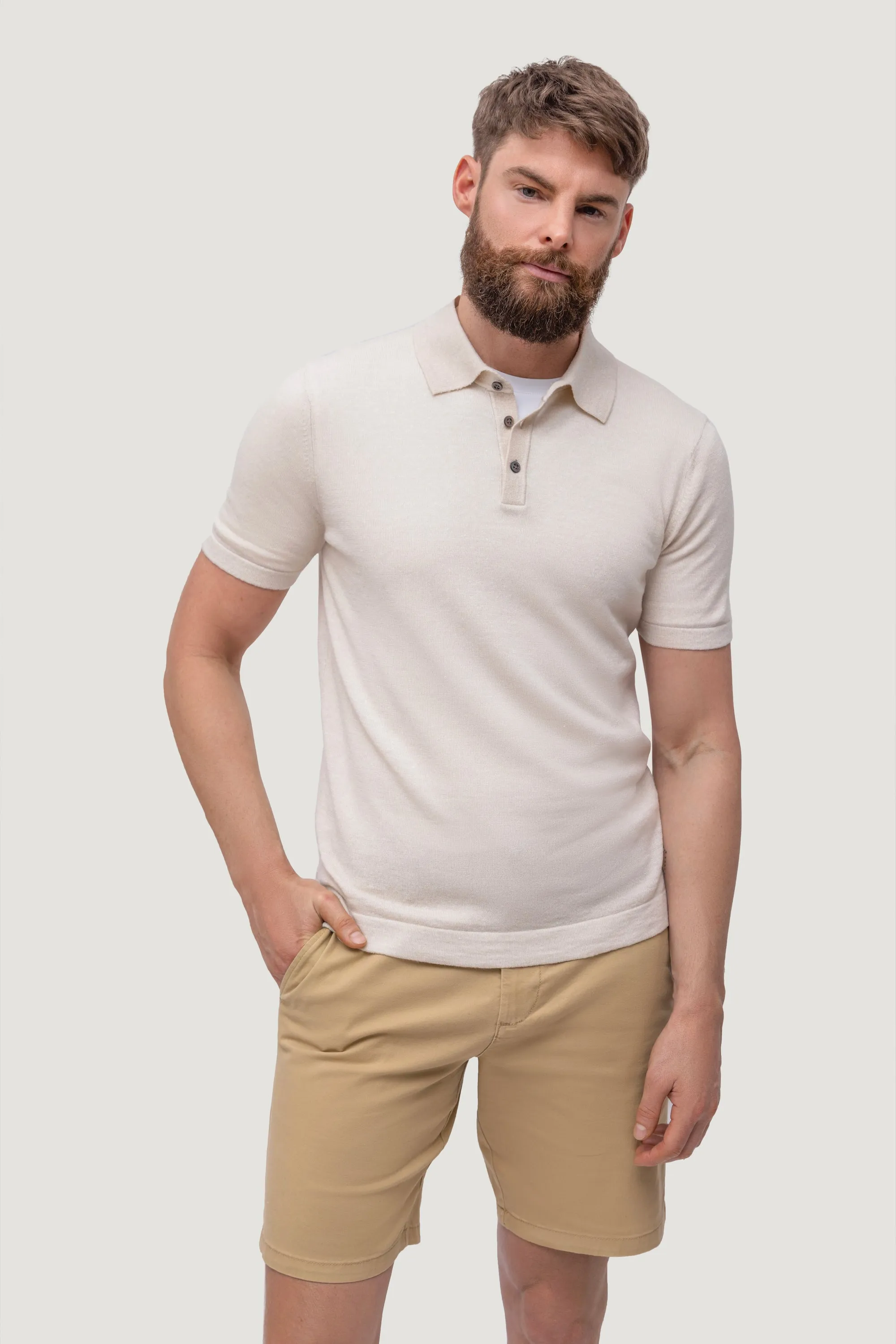 Cashmere & Linen Polo Shirt