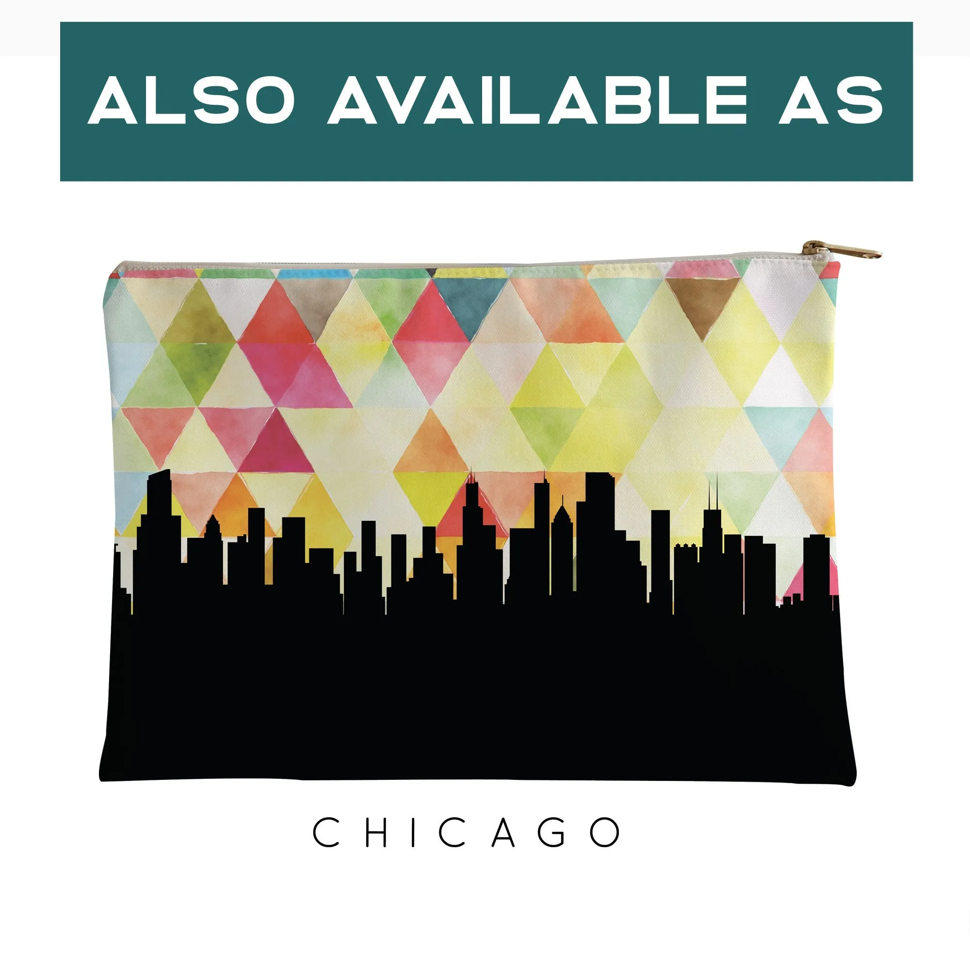 Chicago wall art, Chicago skyline art, Chicago art print, Chicago print, Chicago, Illinois print, Illinois decor, Chicago flag background