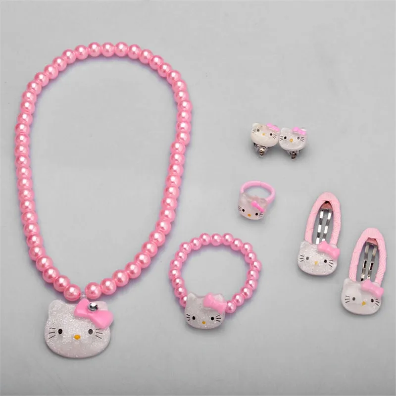 Children Hair  & Jewelry Accessories Set  1set=7pcs