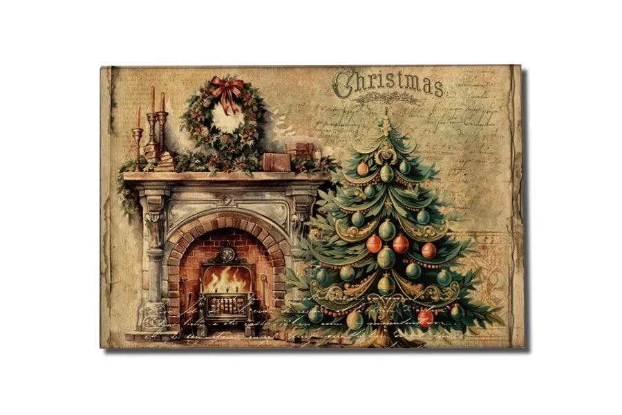 Christmas Wood Postcards - Vintage Santa Series
