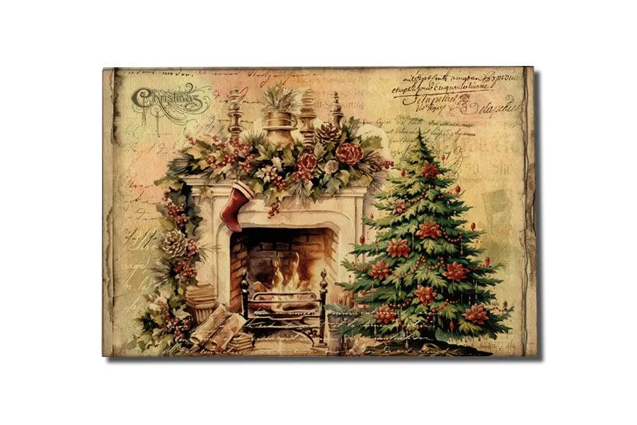 Christmas Wood Postcards - Vintage Santa Series