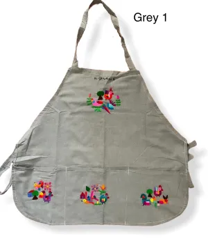 Colorful Embroidered Aprons- Delantales Variados Bordados de Multicolores