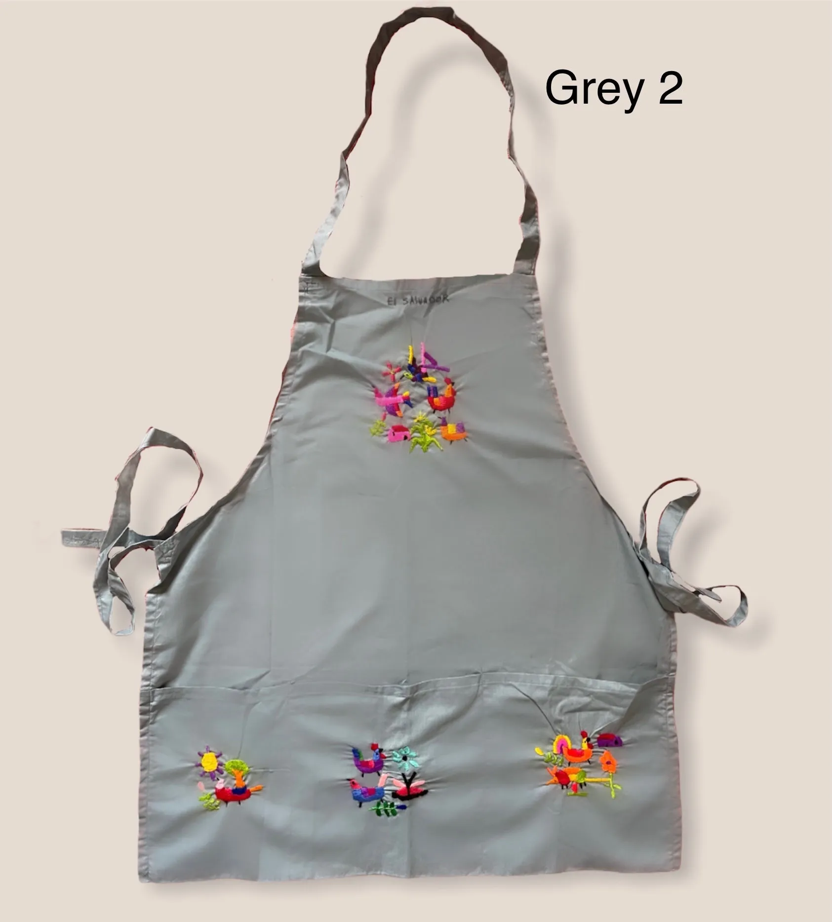 Colorful Embroidered Aprons- Delantales Variados Bordados de Multicolores