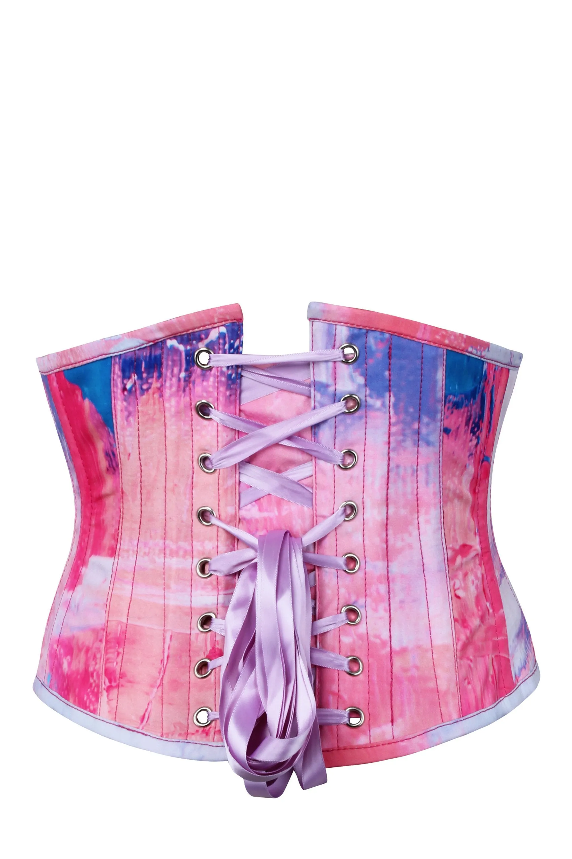 Cotton Candy Pink and Blue Waspie Corset