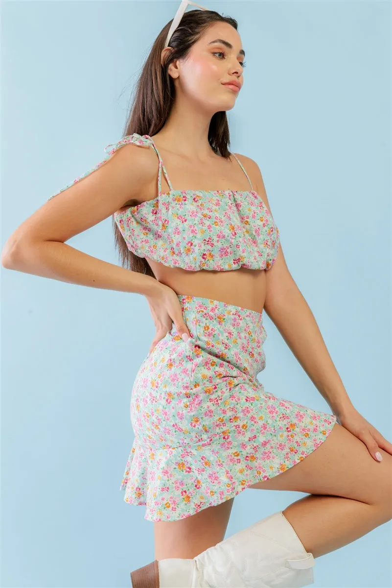 Crop Top & High Waist Skirt Set